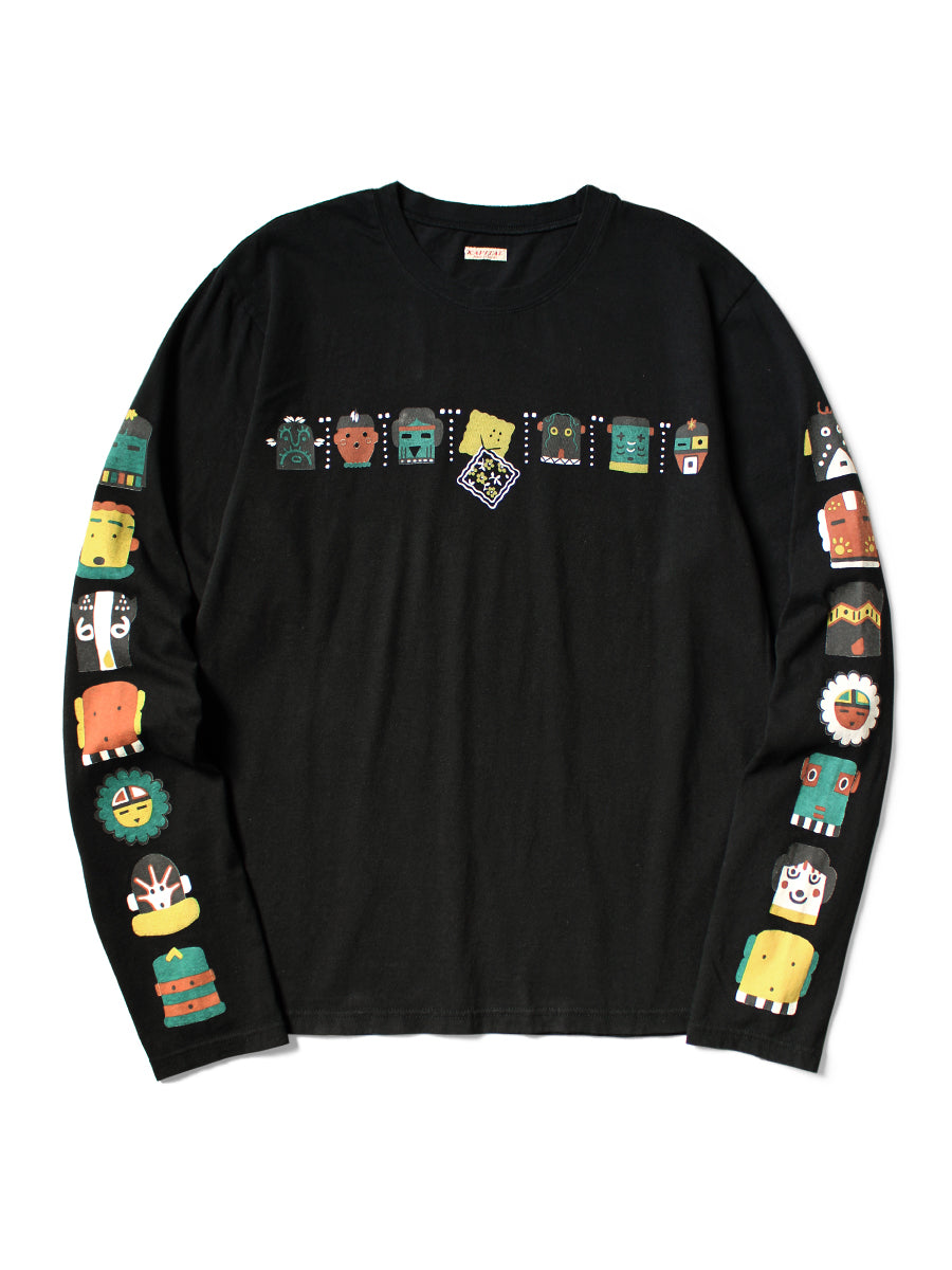 Kapital 20/- Jersey Crew-Long T-Shirt (PECKISH &amp; Kachina pt) Tee