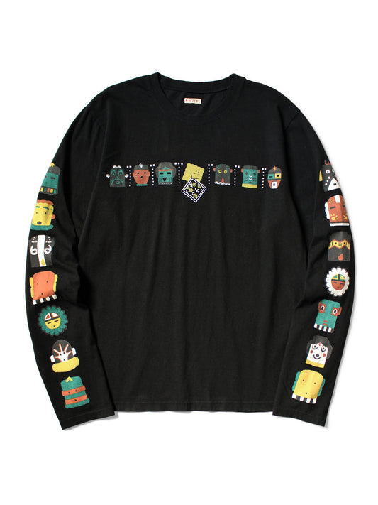Kapital 20/- Jersey Crew-Long T-Shirt (PECKISH &amp; Kachina pt) Tee
