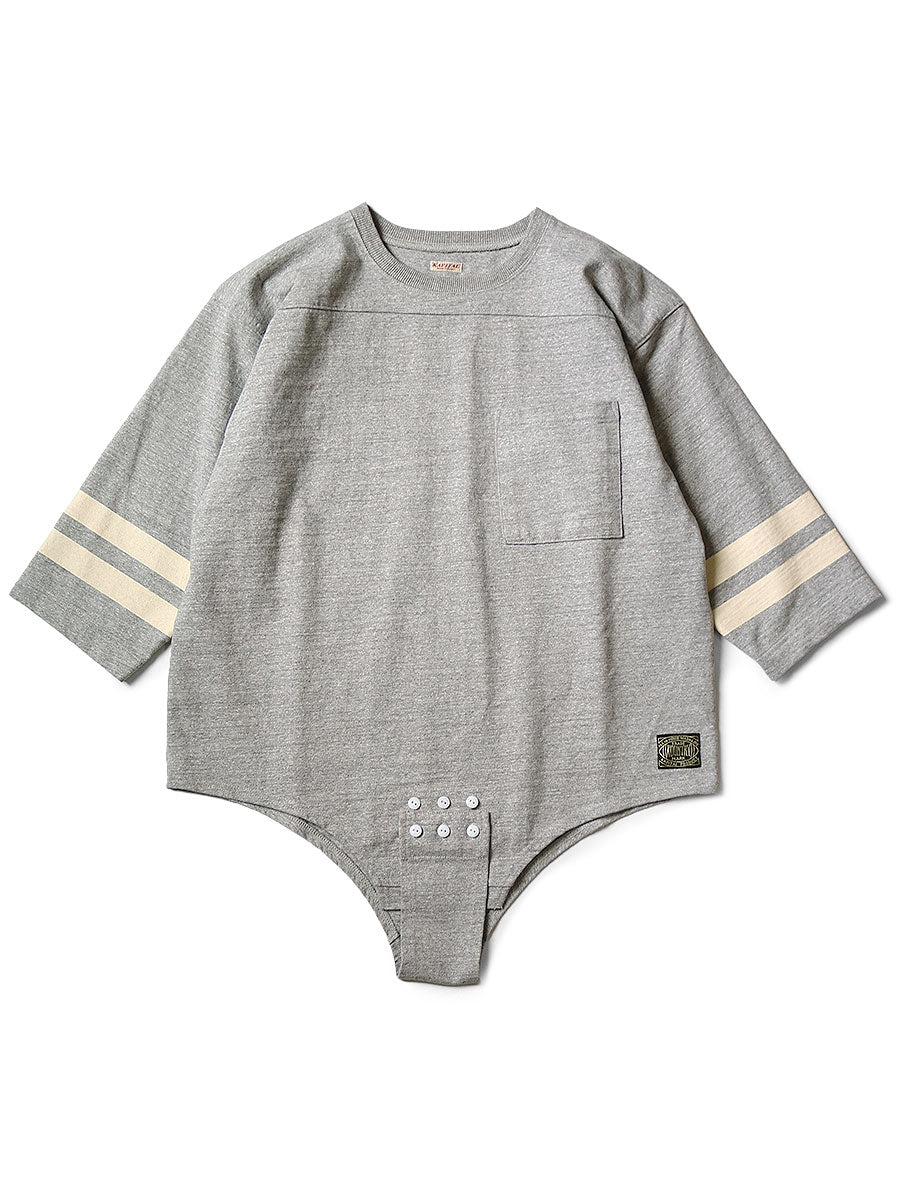 Kapital 16/-Tightly woven heathered jersey swim football T-shirt Tee
