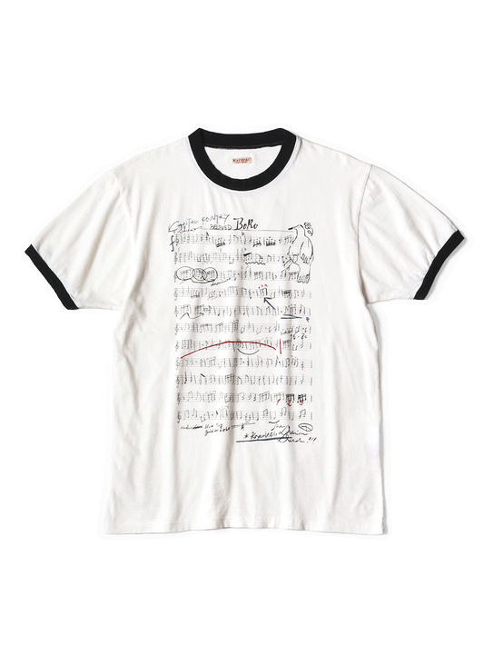 Kapital 20/- Jersey Ringer Tee (BORO Elegy print)