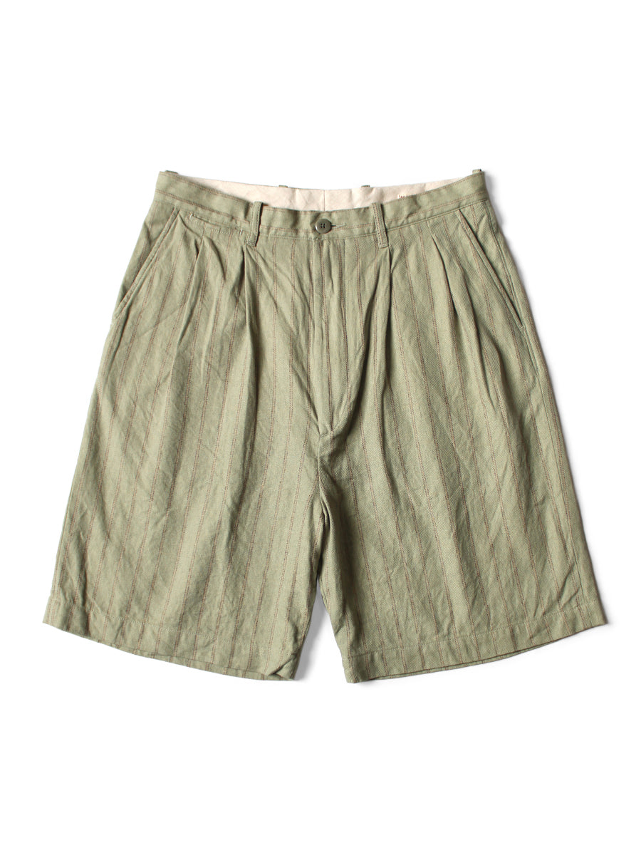 Kapital Cotton-Linen Gibson Stripe Ivy Shorts Pants