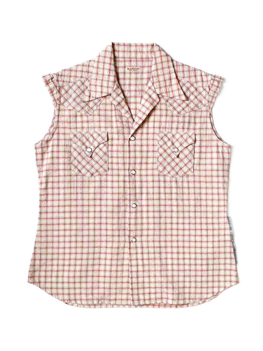 Kapital Cotton Linen Soccer Check Love-ly Western Shirt women