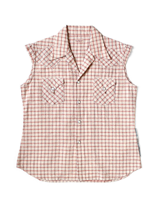 Kapital Cotton Linen Soccer Check Love-ly Western Shirt women