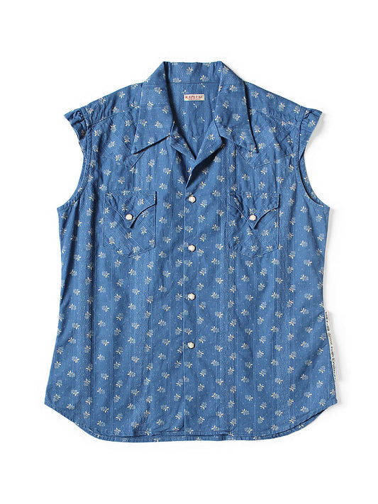 Kapital Dobby Stripe IDG Discharge Printing pt Love-ly Western Shirt women