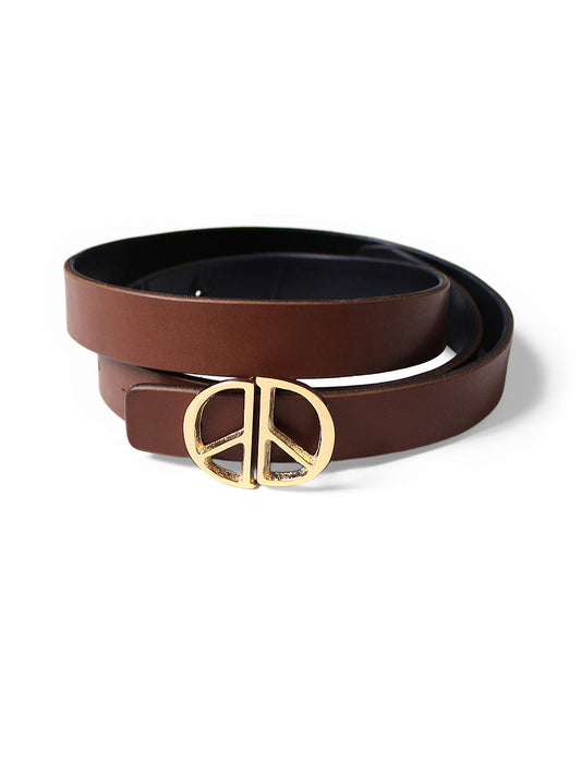 Kapital leather double-decker buckle belt