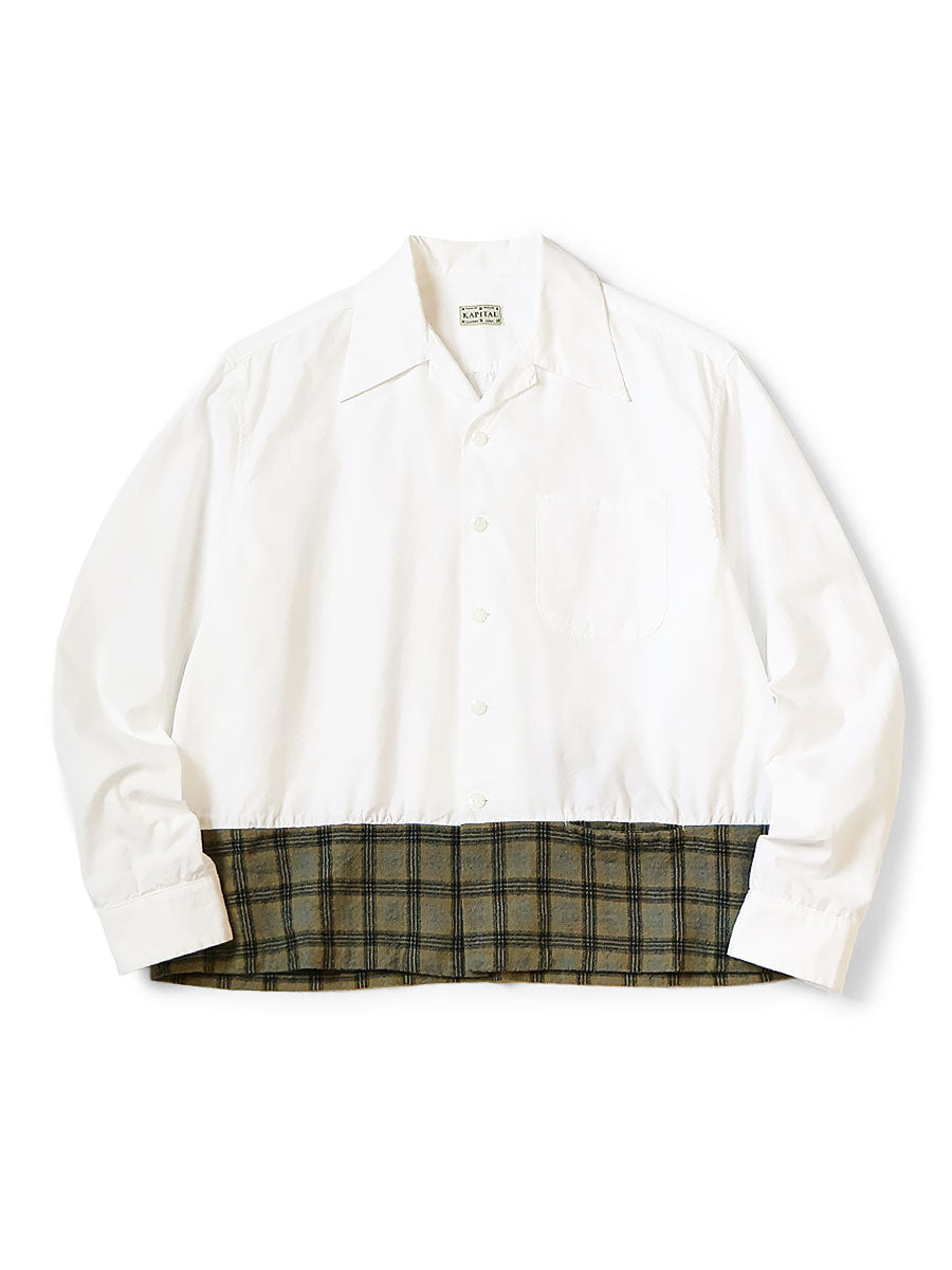 Kapital Check Wool Open-Collar Shirt