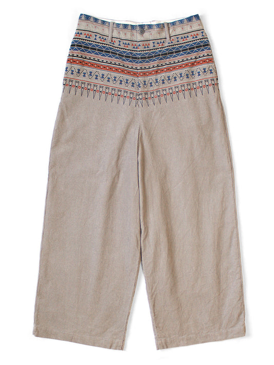 Kapital 14W Corduroy Tapered Pants (Towncraft Tribe Pattern)