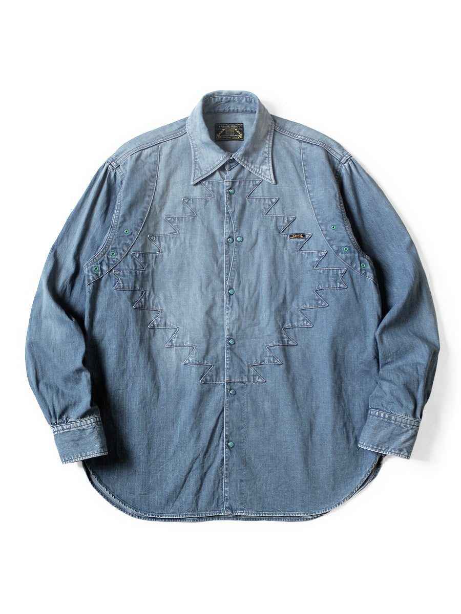 Kapital 8oz Denim Thunderbird Husky Western Shirt (Processed)