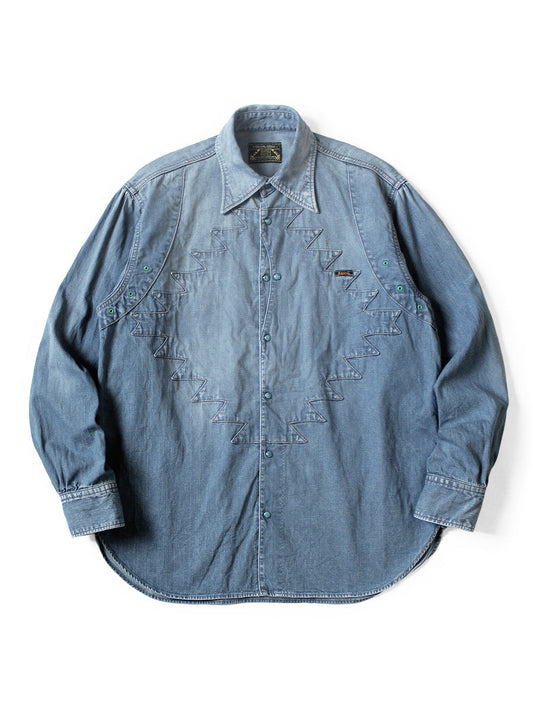 Kapital 8oz Denim Thunderbird Husky Western Shirt (Processed)