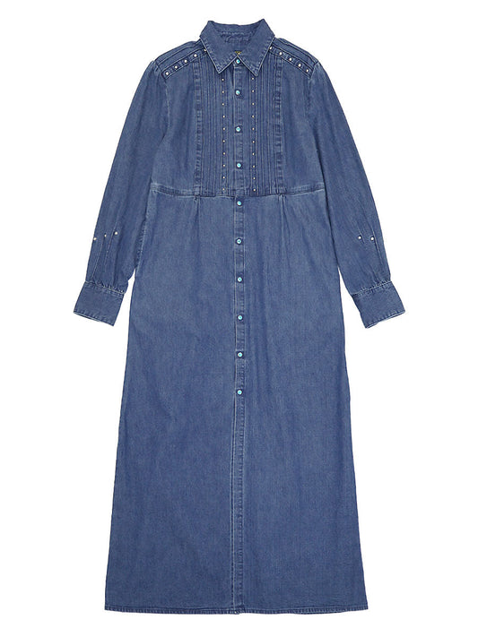 Kapital 8oz Denim Pintuck Sundance Dress