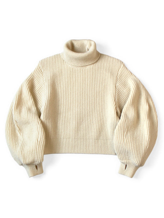 Kapital 5G Wool Ribbed Velvet Sleeve Sweater women