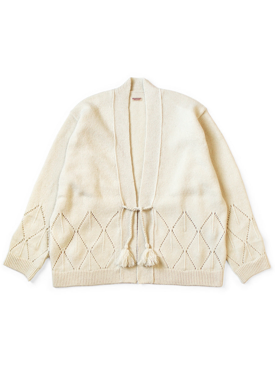 Kapital 5G Wool Needle-Punched Argyle Cardigan
