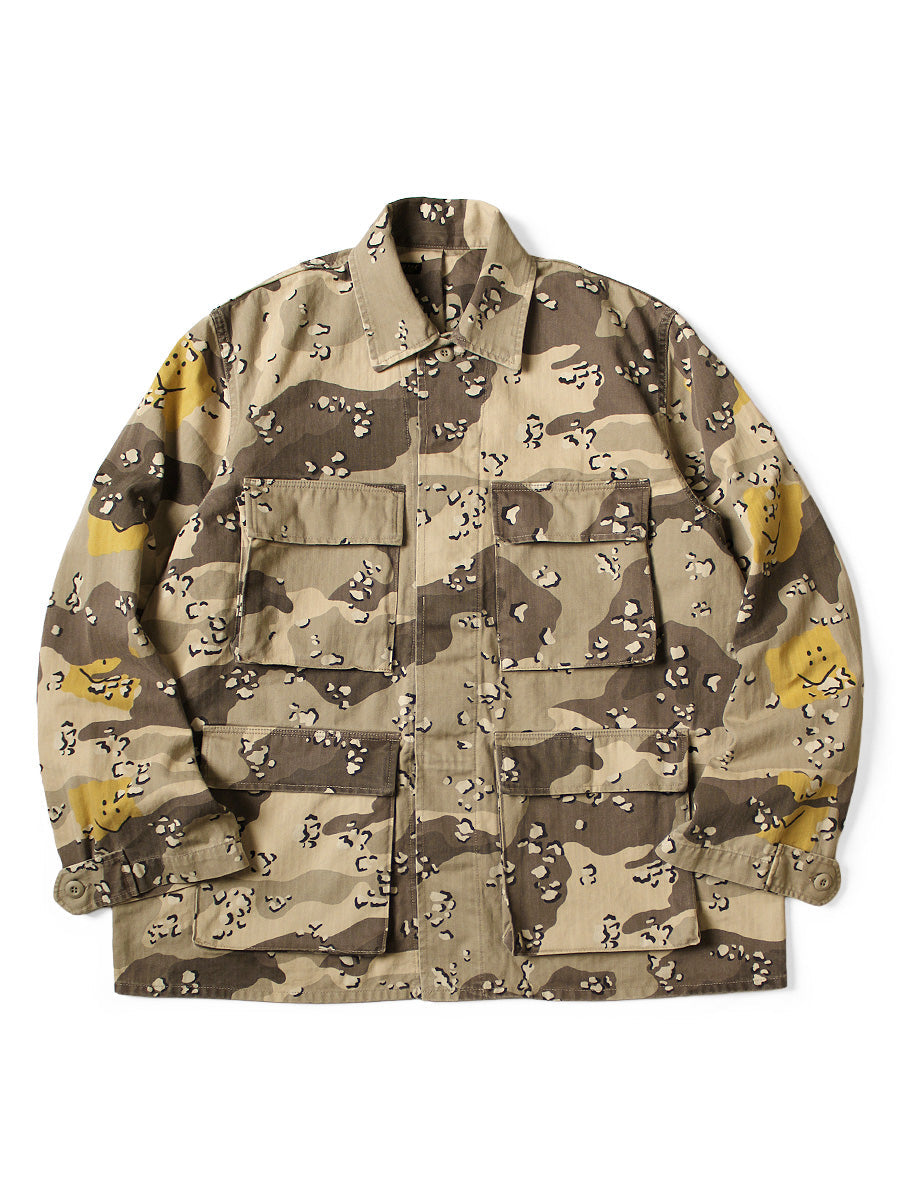 Kapital Cotton Herringbone Peckish Chocolate Chip Camo Army Jacket