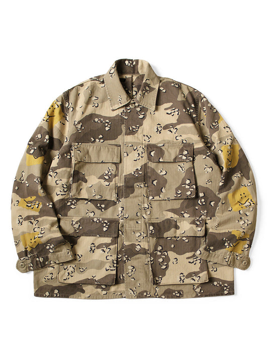 Kapital Cotton Herringbone Peckish Chocolate Chip Camo Army Jacket