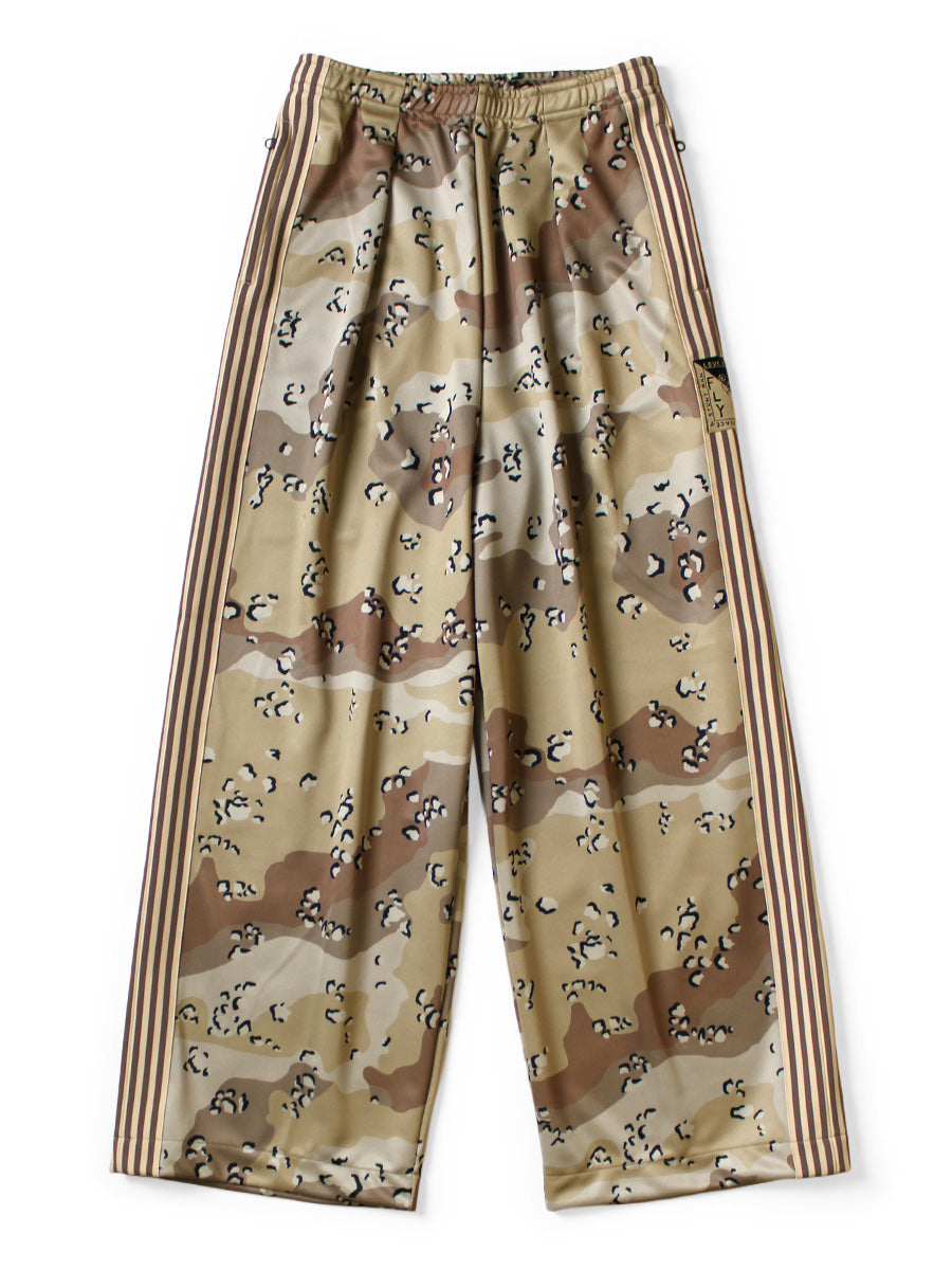 Kapital smooth jersey chocolate chip camo baggy track pants