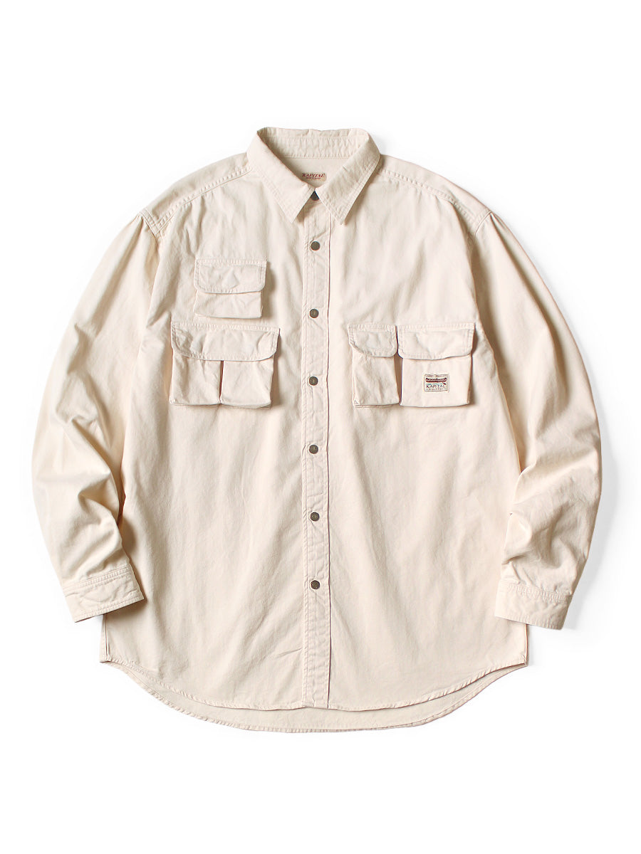 Kapital Nugget-pocket Fish shirt