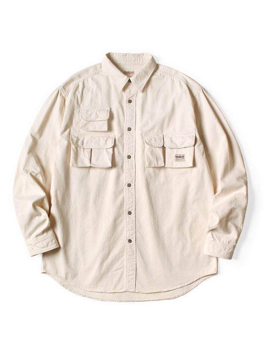 Kapital Nugget-pocket Fish shirt