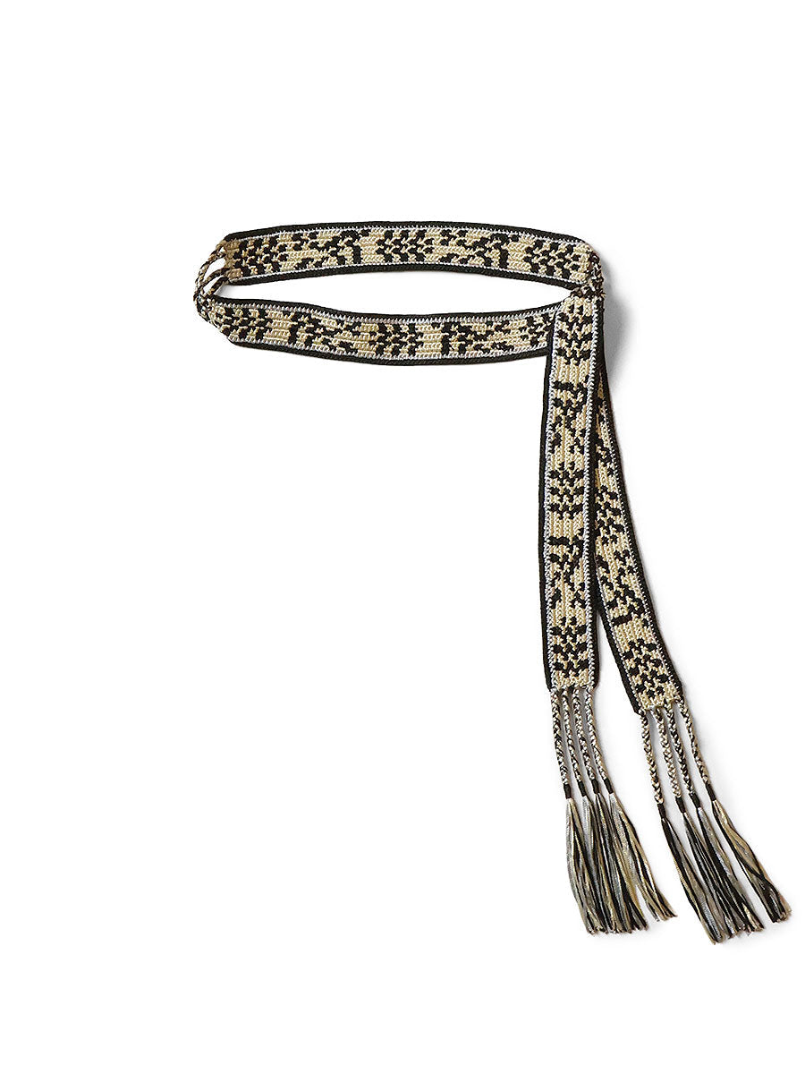 Kapital Macrame Maxi Belt (Chippewa Basket River Pattern)