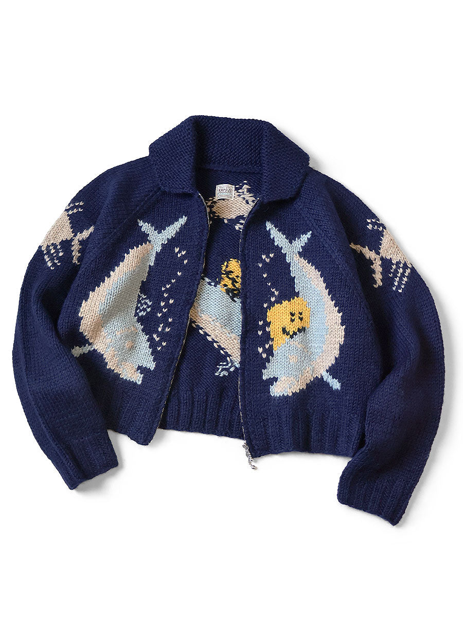 Kapital Hand Knit Peckish Trout Zip Bolero
