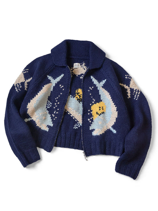 Kapital Hand Knit Peckish Trout Zip Bolero