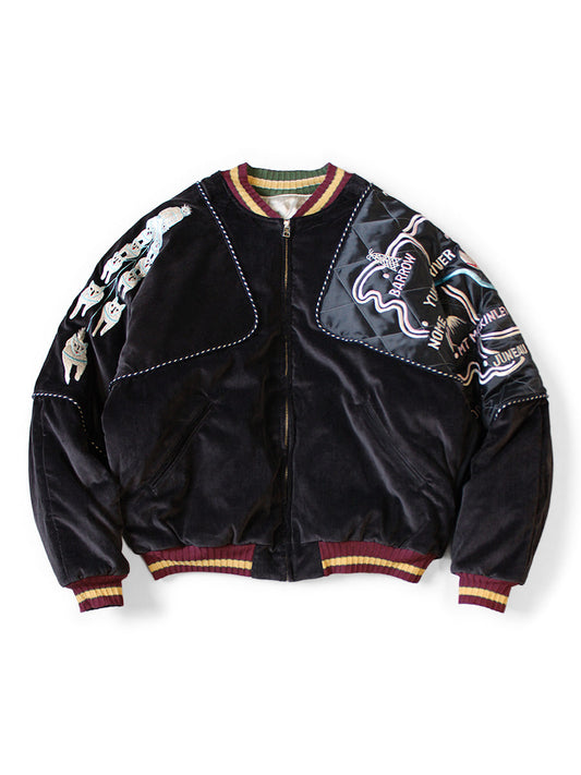 Kapital Velveteen Siamese Bomber Jacket (YUKON)