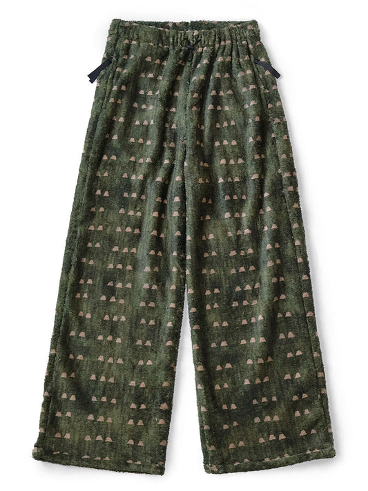 Kapital Iris Print Fleece Easy Straight Pants