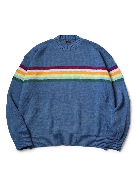 Kapital 5G Cotton Knit MOONBOW PECKISH RAINBOWY Crew Knit Sweater