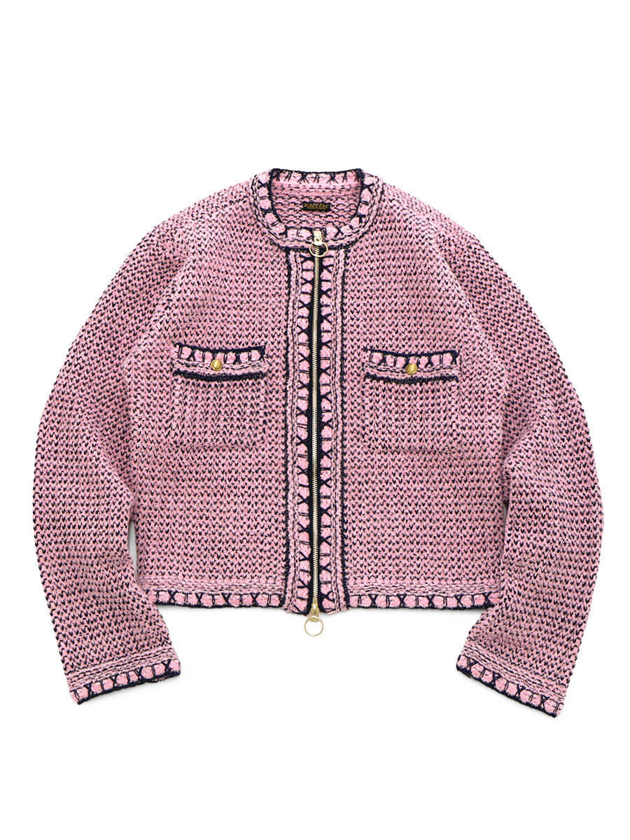Kapital 5G Knit Zip Cabaret Cardigan Knit Sweater women