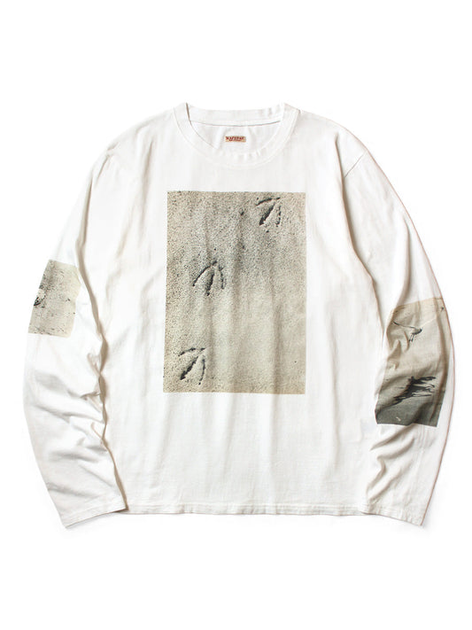 Kapital 20 Jersey Crew Neck Long Sleeve T-Shirt (GULL FOOTpt)