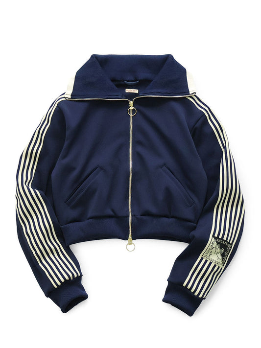 Kapital Smooth Jersey Cropped Track Jacket (Banner Stripe) Women