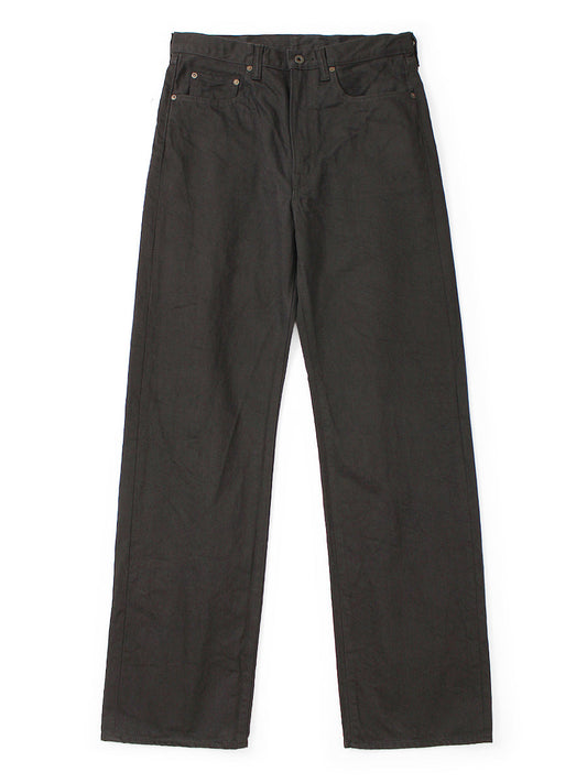 Kapital 14oz Black x Black Denim 5-Pocket Monkey TH (Zip Closure) Pants