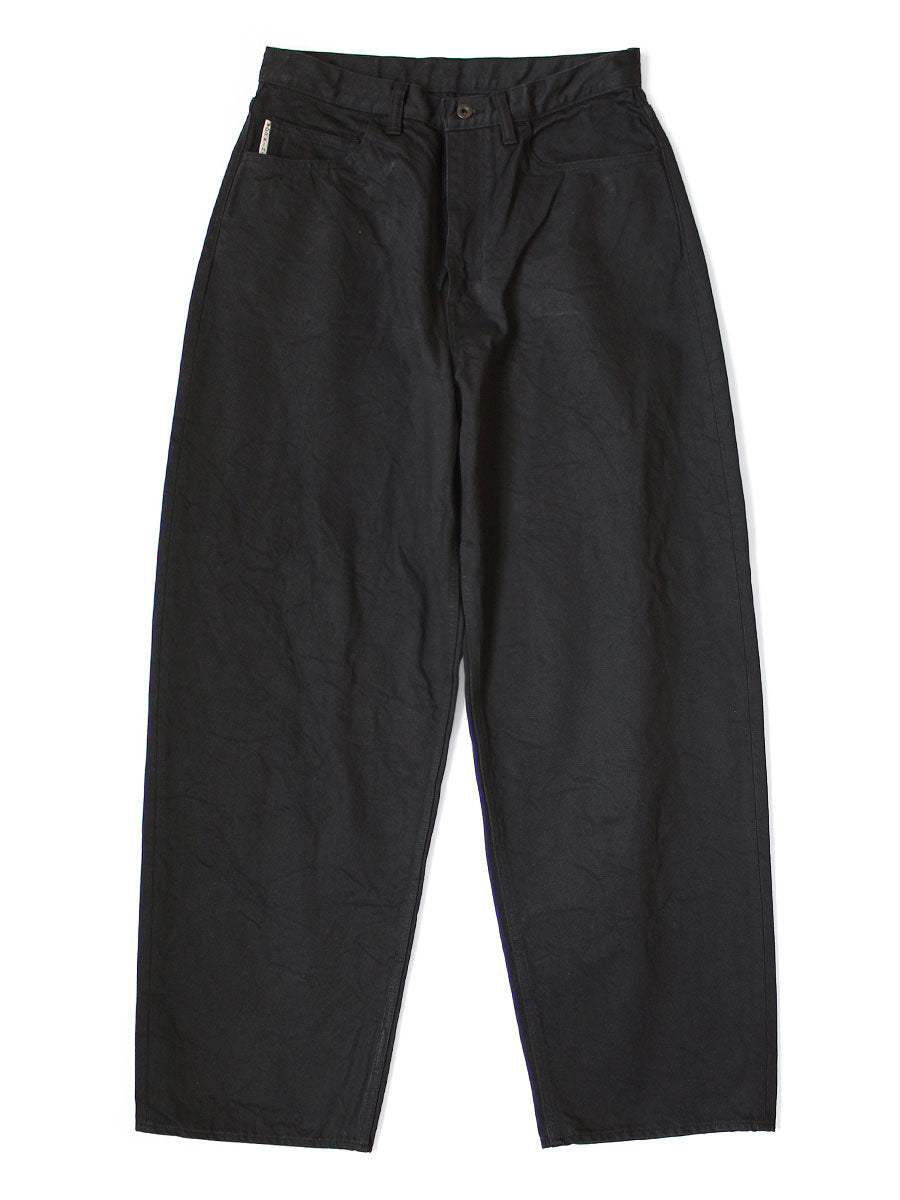 Kapital 14oz Black x Black Denim Club Baggy 5-Pocket Pants
