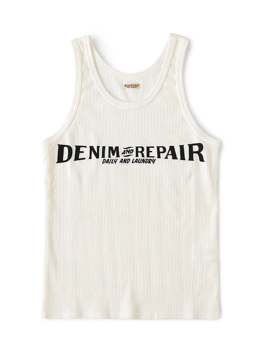 Kapital 60/2 Bear Teleco Tank Top (DENIM REPAIRpt) T-Shirt