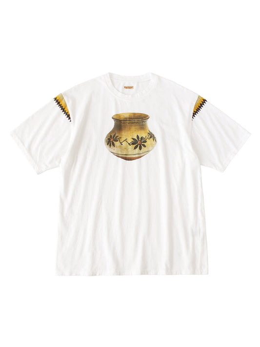 Kapital 20/- Jersey Crew Neck PAW-WAW-T (Flowerpot print) Tee