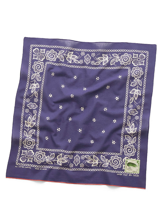 Kapital fastcolor Selvedge Bandana (Escargot Flower) 20x20