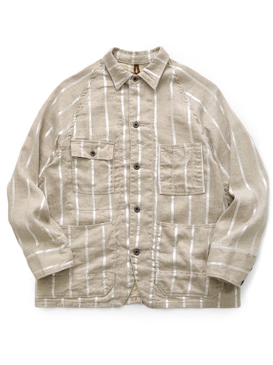 Kapital Linen Glitter Phillies Stripe CACTUS Coverall Jacket
