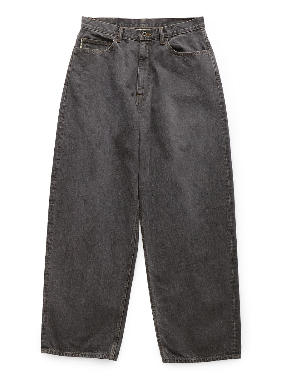 Kapital 14oz Black Denim Club Baggy 5-Pocket Pants