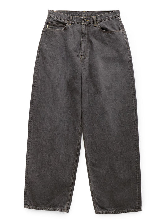 Kapital 14oz Black Denim Club Baggy 5-Pocket Pants