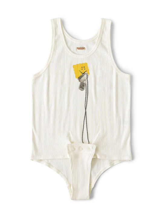 Kapital 60/2 Random Bear Voice Print Swim Tank Top (PECKISH Dog Tag Print) T-Shirt Tee women