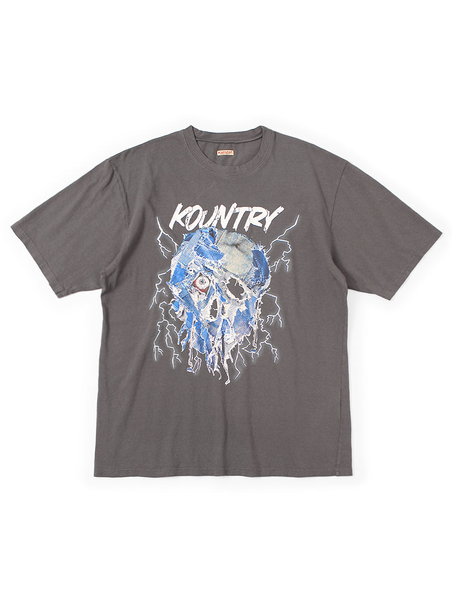 Kapital 20/- Jersey Crew Neck T-shirt (Denim Face Print)