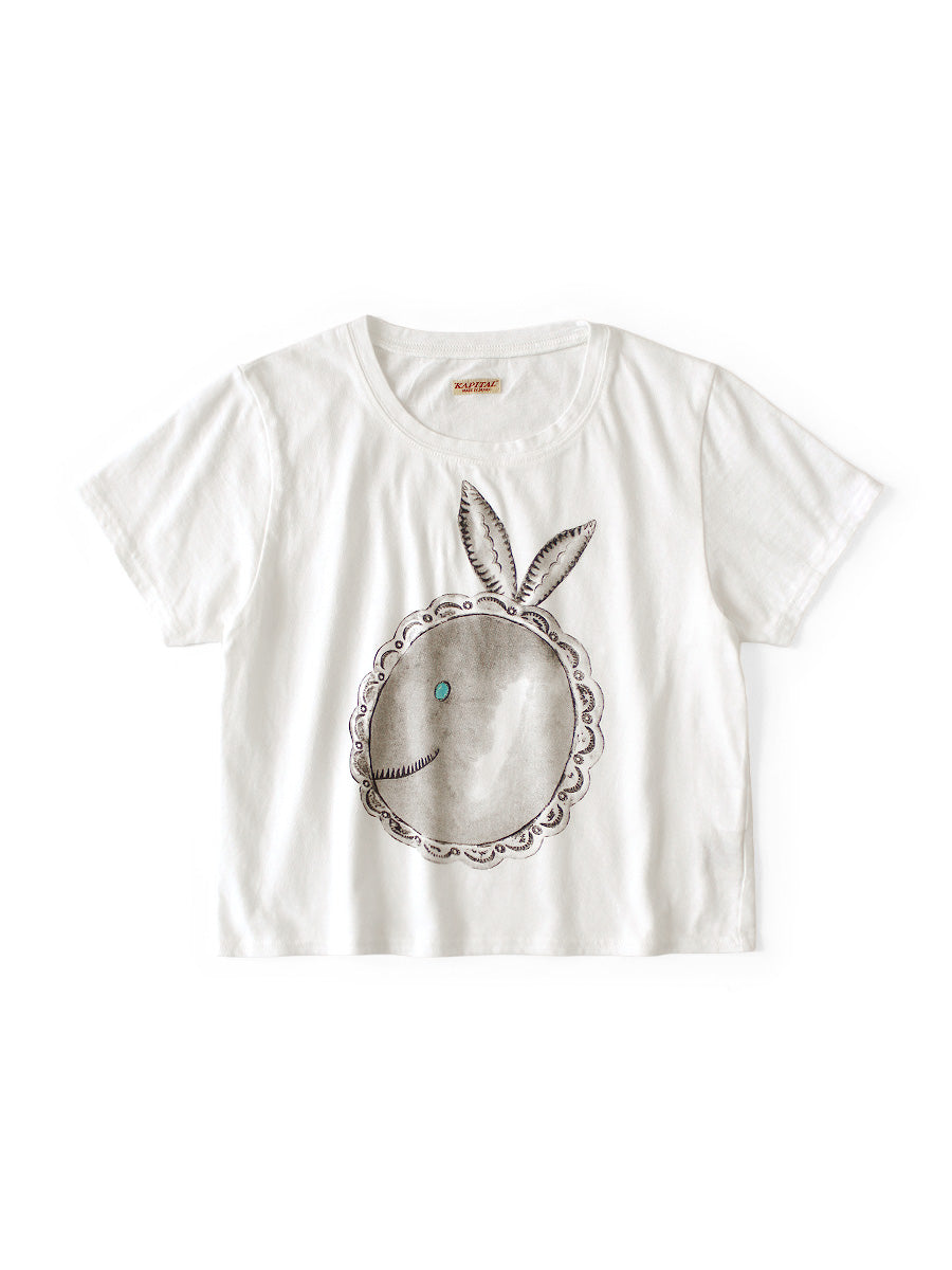 Kapital 20/- Jersey Cropped T-shirt (BIG Concho CONEYBOWY print) Tee women