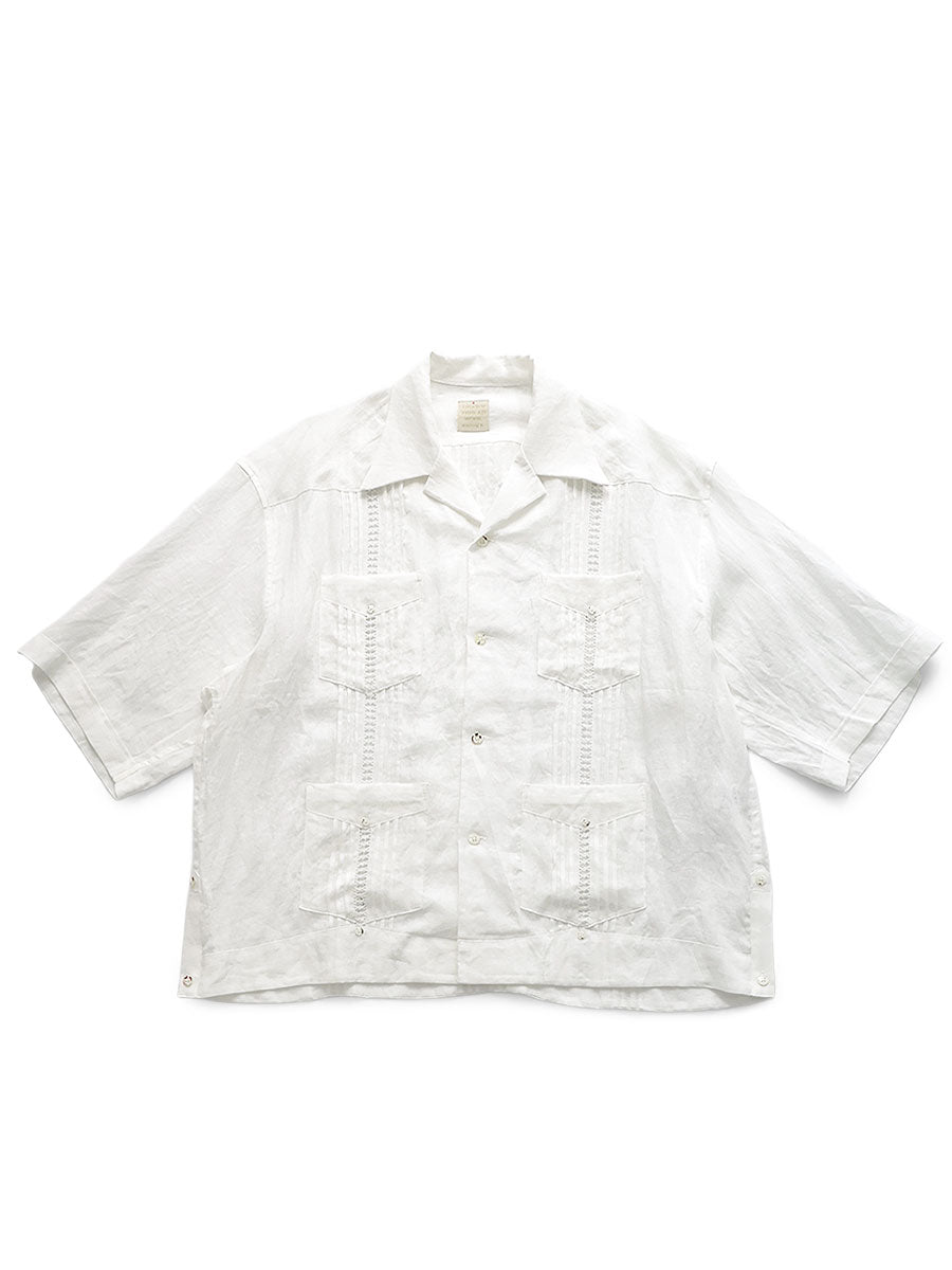 Kapital Linen Drawnwork LAX Cuban Shirt