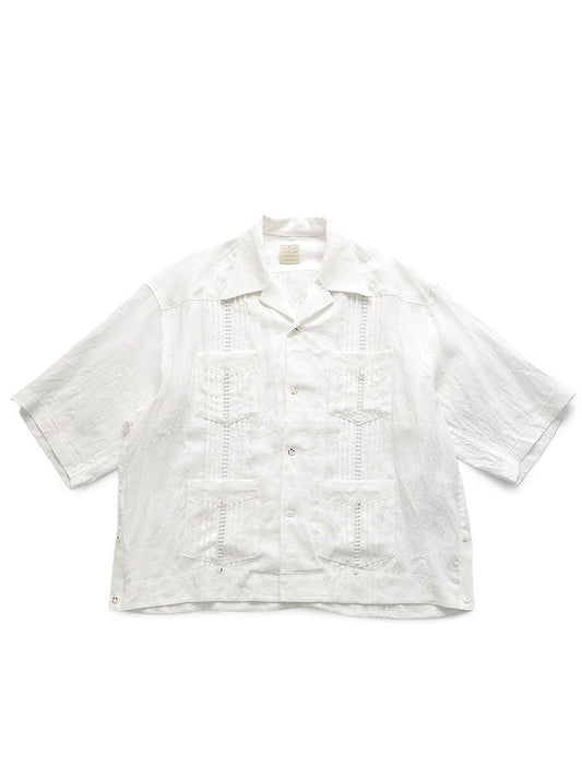 Kapital Linen Drawnwork LAX Cuban Shirt