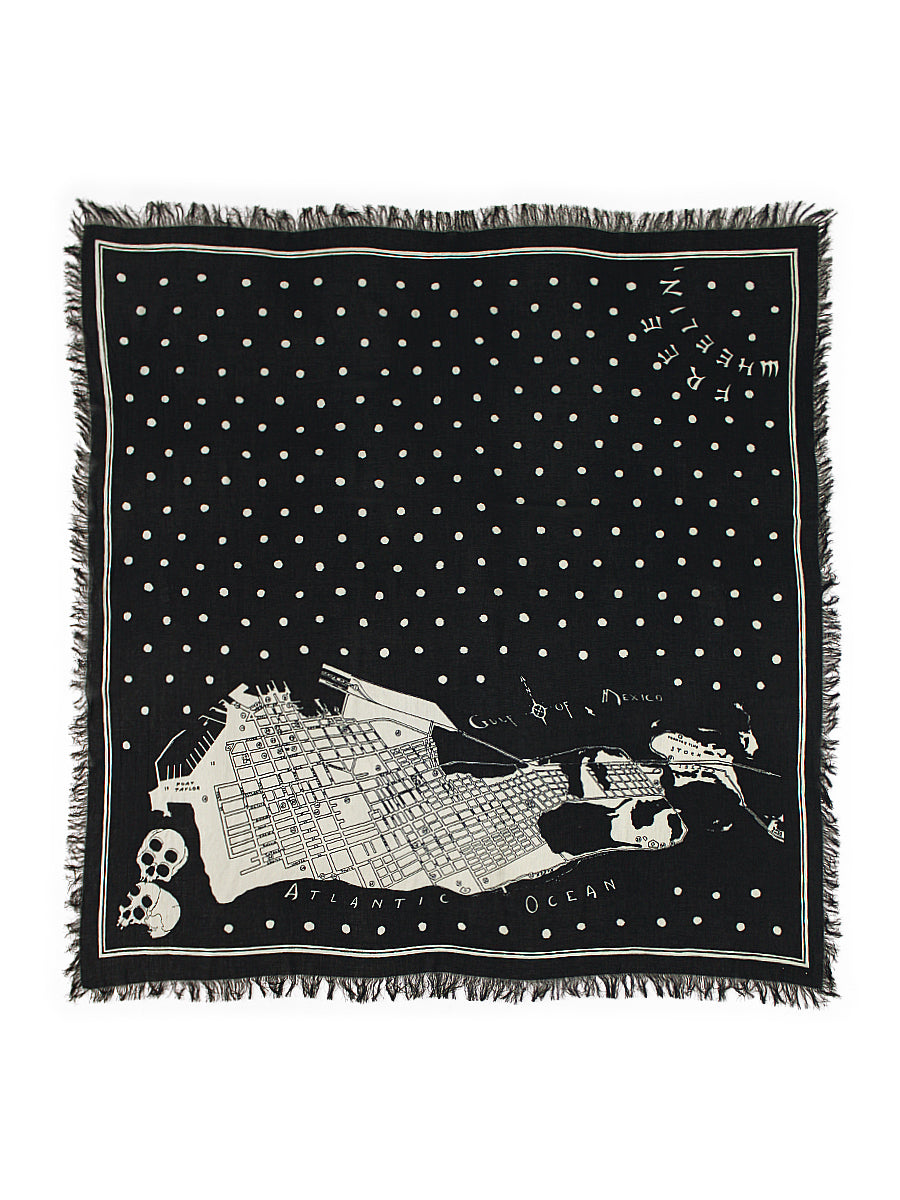 Kapital Rayon Fringe Square Stole (KAYO HUESO) Scarves
