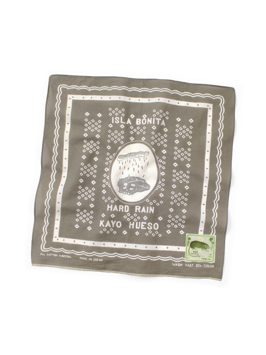 Kapital fastcolor Selvedge Bandana (Polka Dot Hard Rain) 15x15