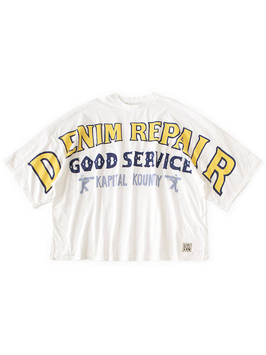 Kapital 20/- Tenjiku Katabira HUGE-T (DENIM REPAIRpt) Tee
