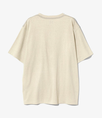 Needles 25ss  S/S Papillon Emb. Pocket Tee