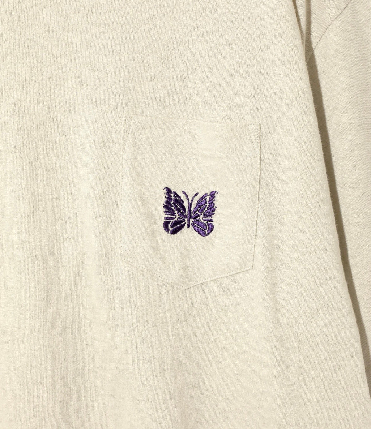 Needles 25ss  S/S Papillon Emb. Pocket Tee