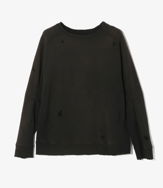 Needles DARTS SWEAT  FRENCH TERRY SHIRT - D-Black