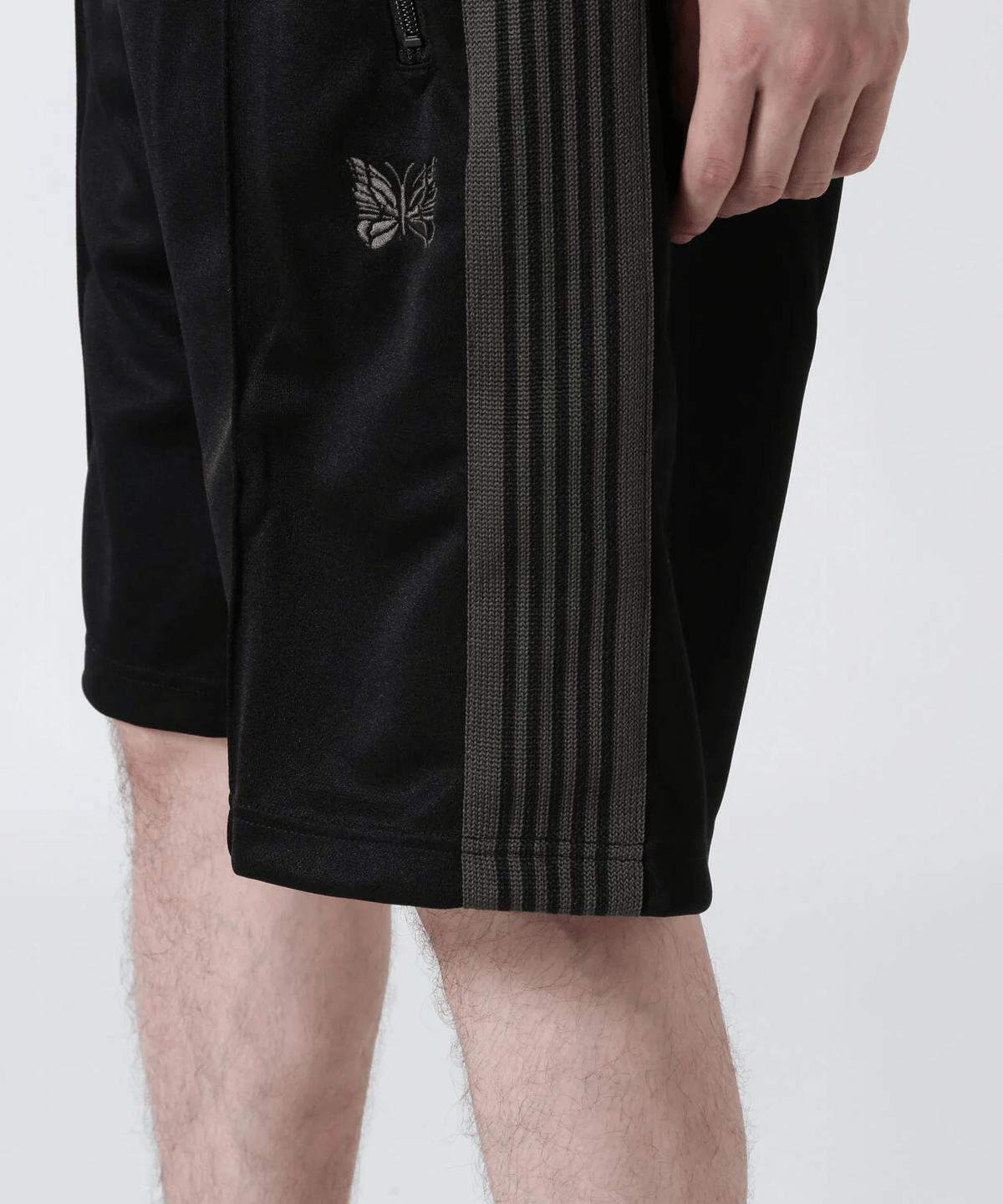 Needles × B'2nd Track Pant Shorts Poly Smooth Black